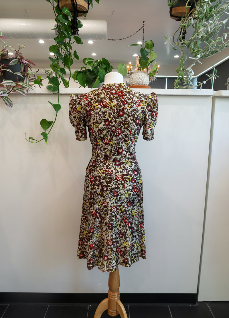 1940s Floral Dress