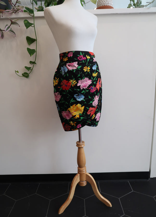 Ungaro Vintage Floral Wrap Skirt