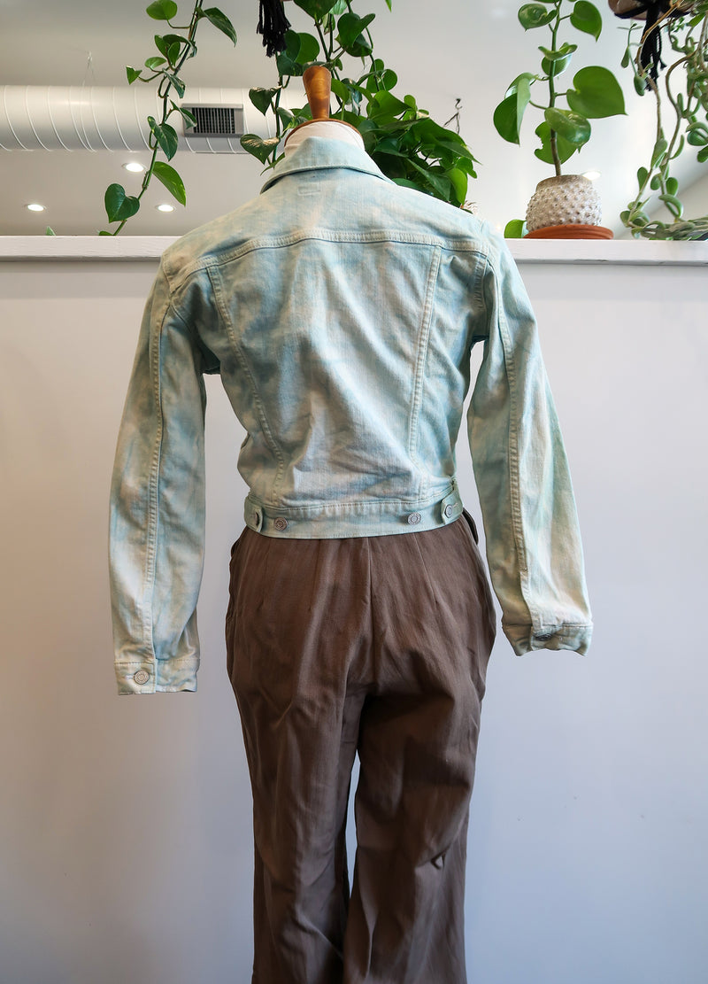 Indigo Dyed Gap Denim Cropped Jacket