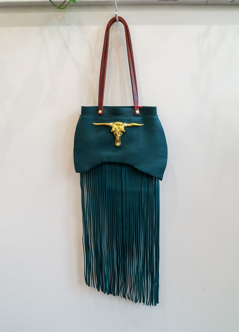 Jessie Rose & Co Teal Skull Bag