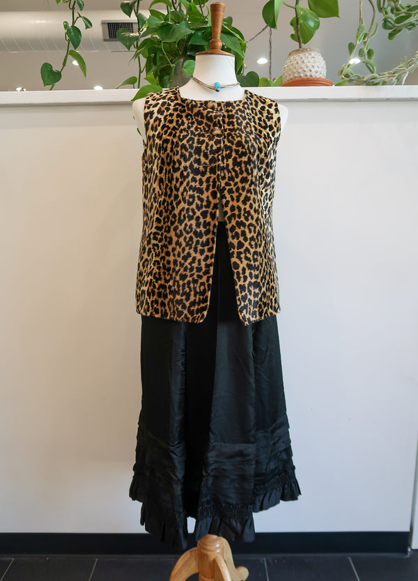 Vintage Charm of Hollywood Leopard Vest
