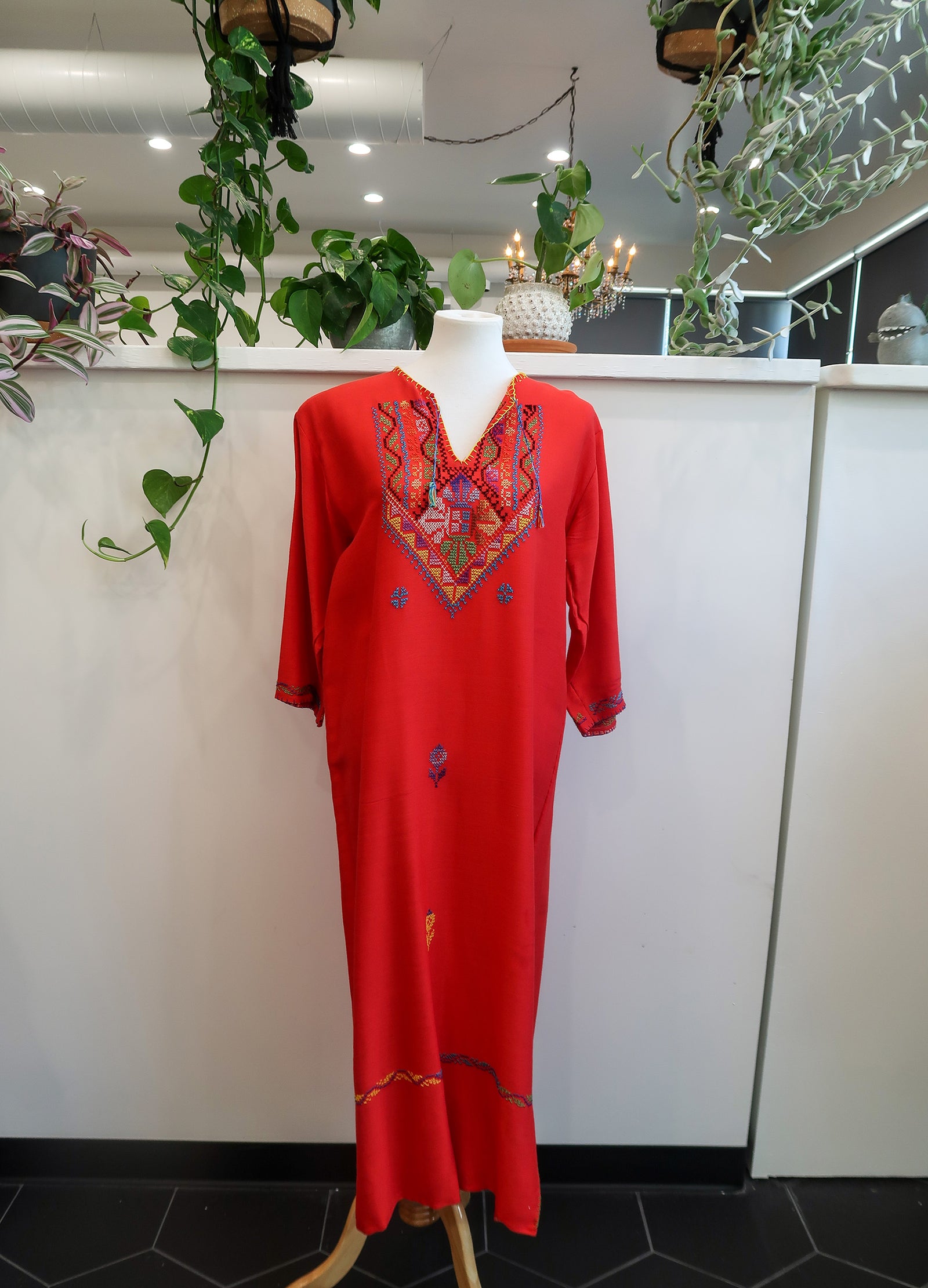 Vintage Embroidered Red Dress  Rizzo's
