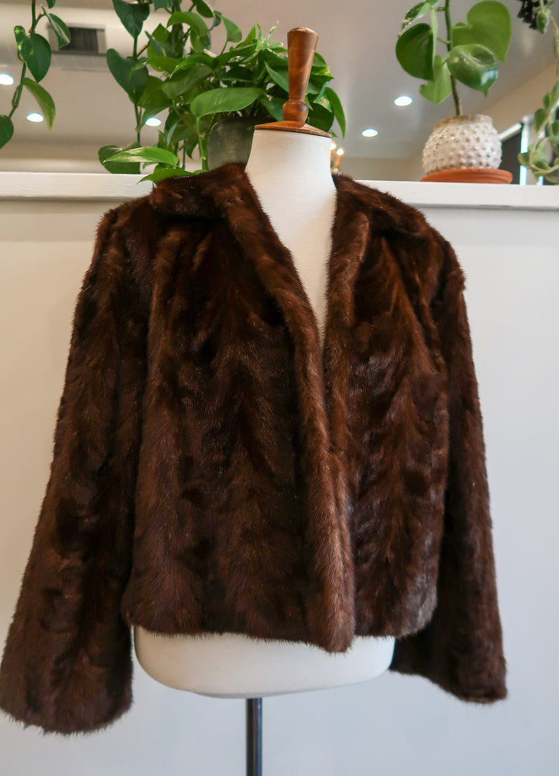 Vintage Revillon Frères Mink Crop Jacket