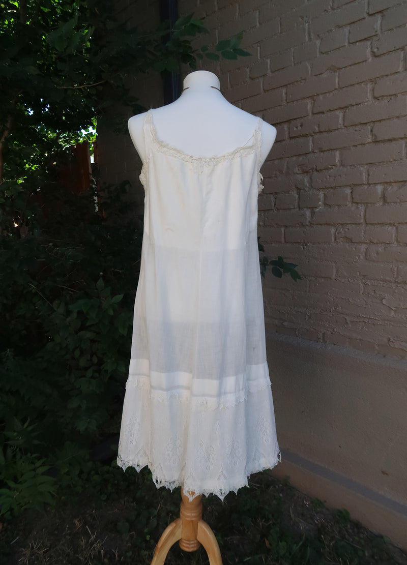 1920s Vintage White Lace Slip Dress Rizzo's 1920s Vintage White Lace Slip Dress Rizzo's