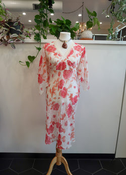 1990s Brioche Floral Dress