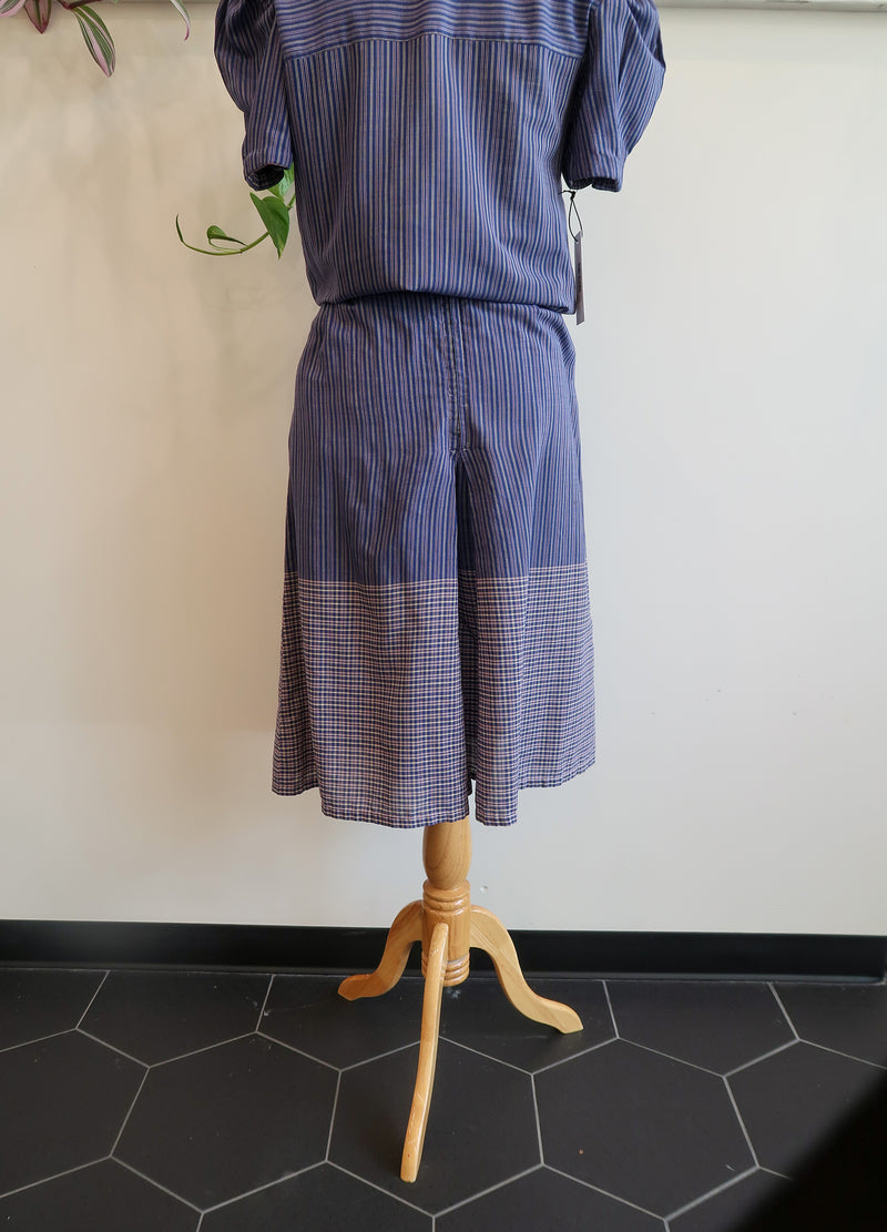 Vintage Homemade Striped Blouse & Matching ￼Culottes Set