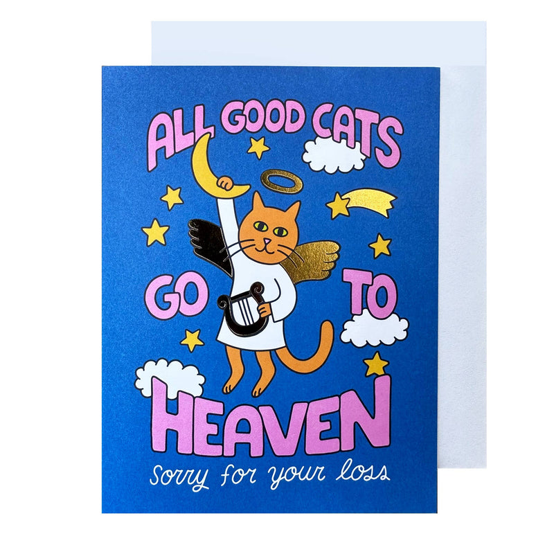 Good Cats Go to Heaven Cat Sympathy Card
