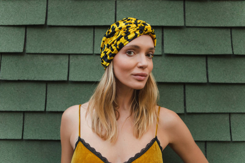 Vanya Gold Leopard Turban