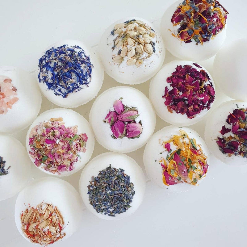 Assorted Floral Bath Bombs with hidden message inside