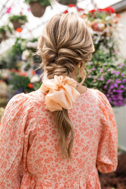 Peach Chiffon Extra Jumbo Scrunchie