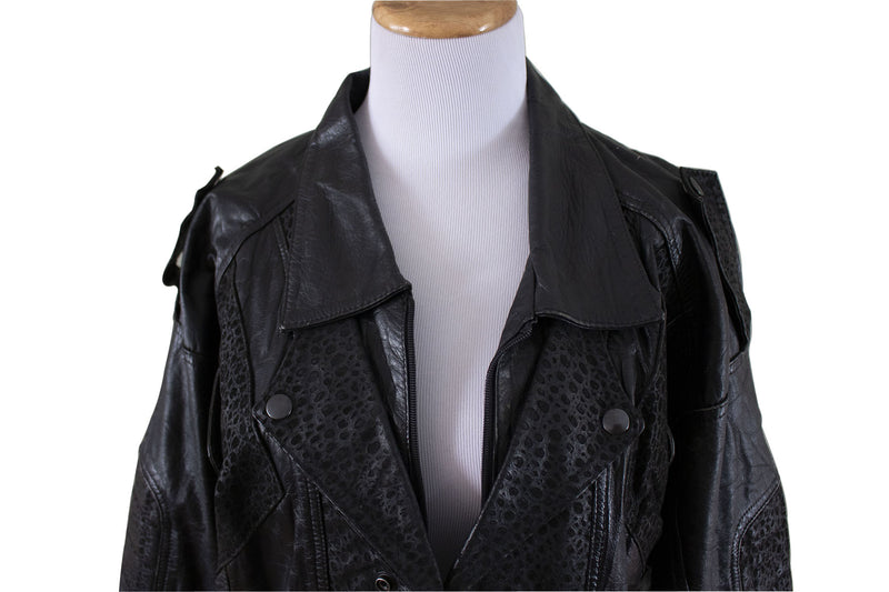 "Gonzo" Leather Bomber Jacket Front - Rizzo's