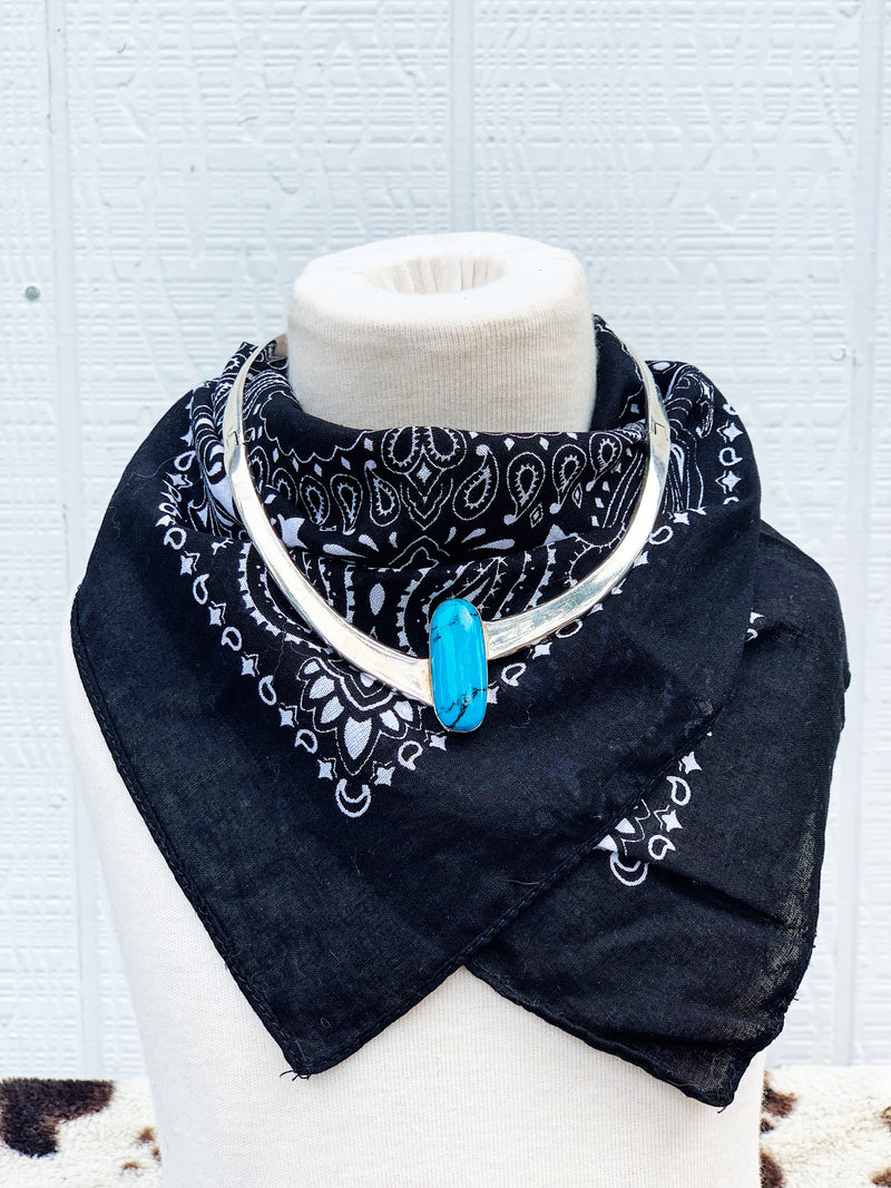 "Bang Bang" Sterling Silver and Turquoise Necklace