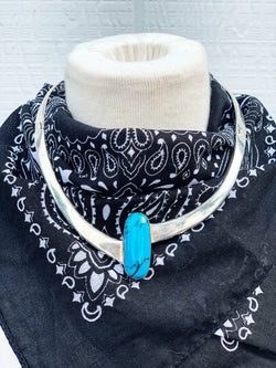 "Bang Bang" Sterling Silver and Turquoise Necklace