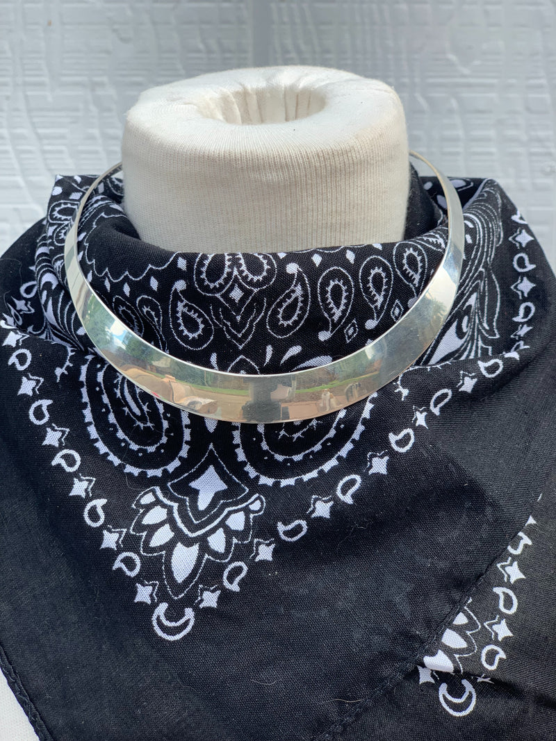 "Take Me There" Sterling Silver Choker Necklace